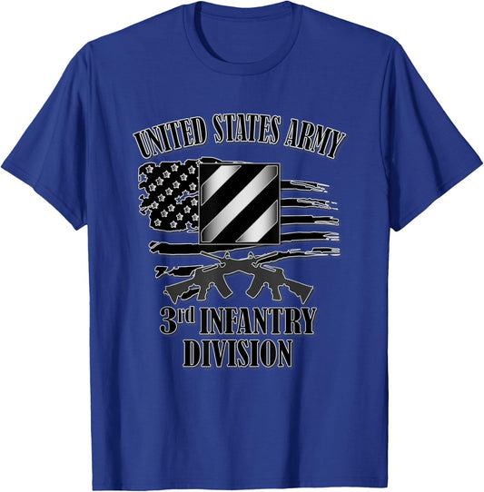 U.S. Army 3rd Infantry Division (Front Design) T-Shirt - T-Shirt | Royal