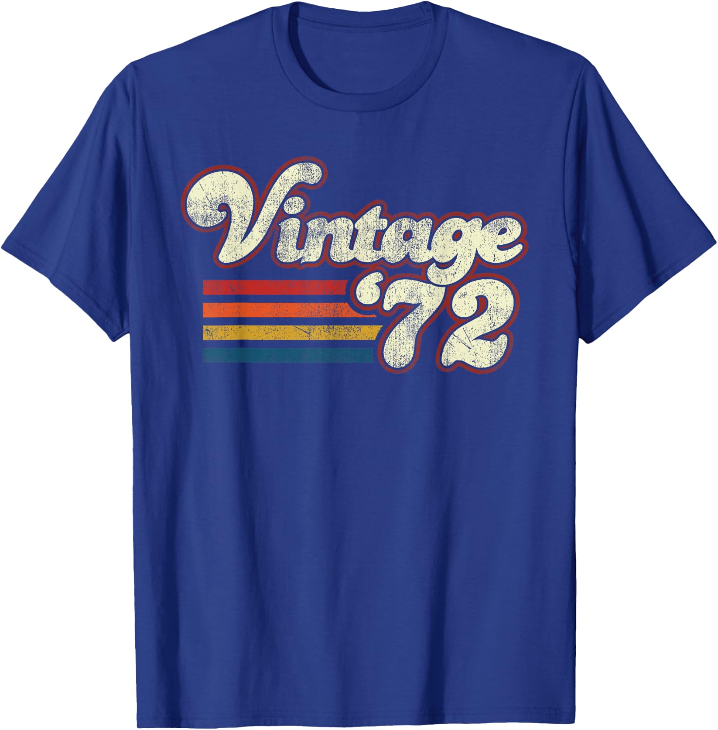 Vintage 1972 Birthday T-Shirt - T-Shirt | Royal