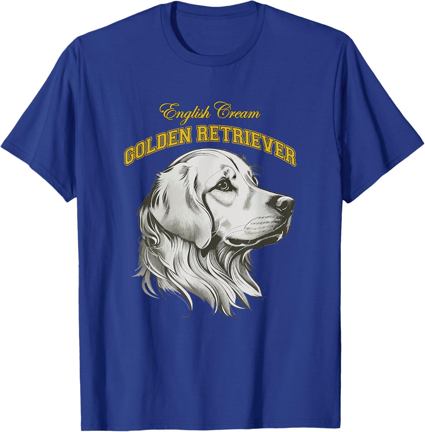 English Cream Golden Retriever ECGR Retro Preppy Collegiate T-Shirt - T-Shirt | Royal