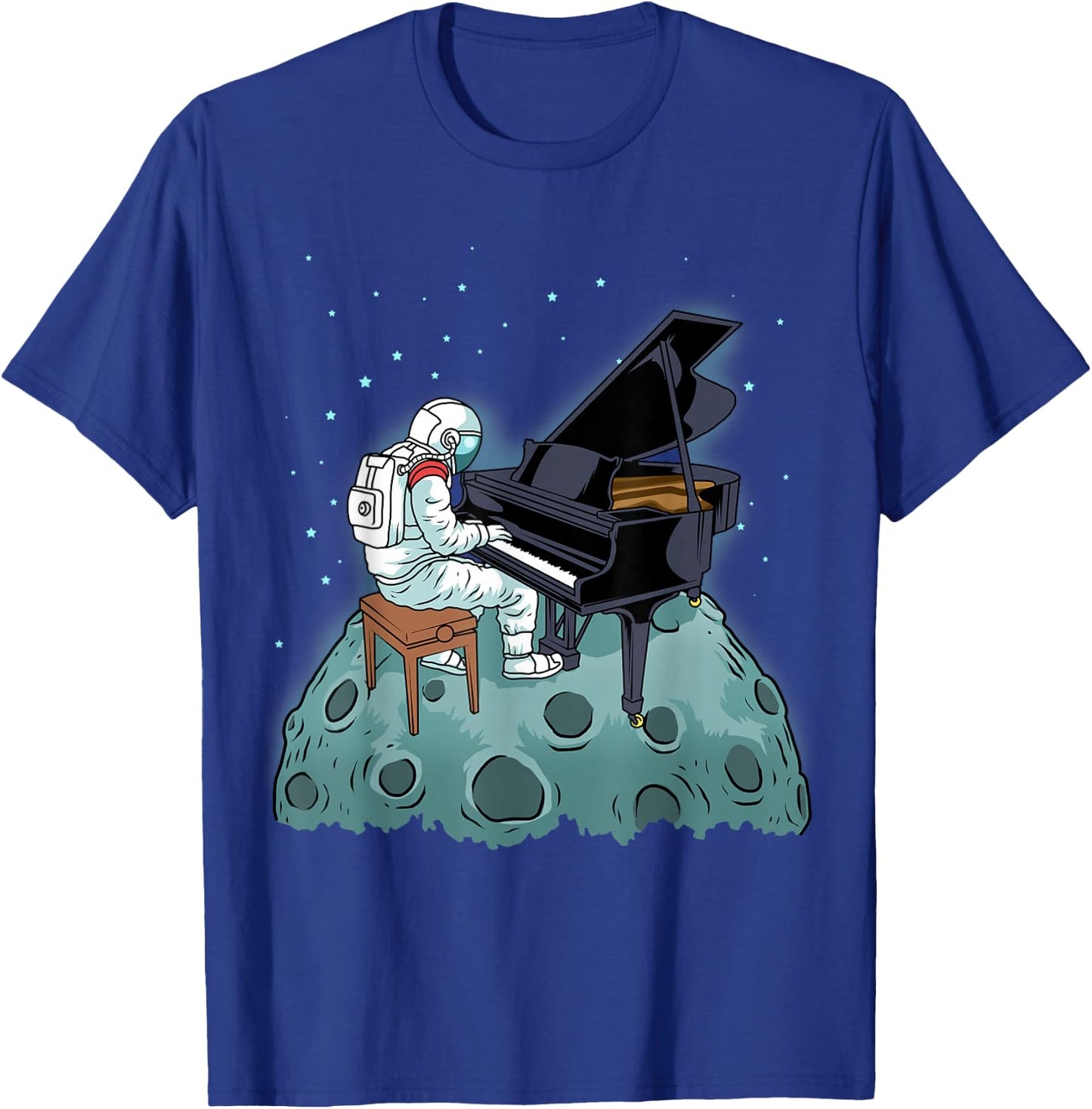 Grand Piano Kids Pianist Gift Astronaut Music Piano T-Shirt - T-Shirt | Royal