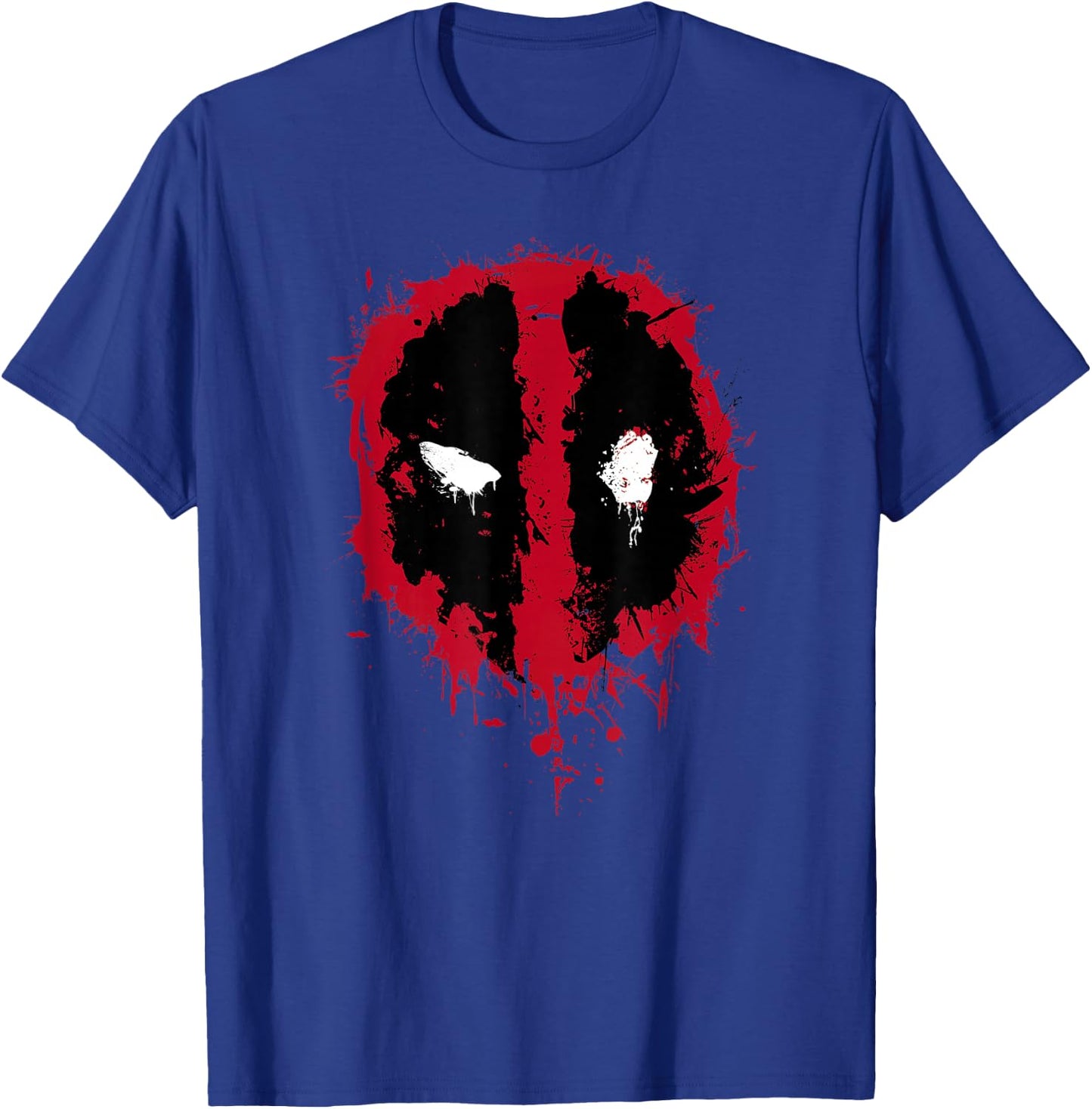 Marvel Deadpool Simple Paint Splatter Logo T-Shirt - T-Shirt | Royal