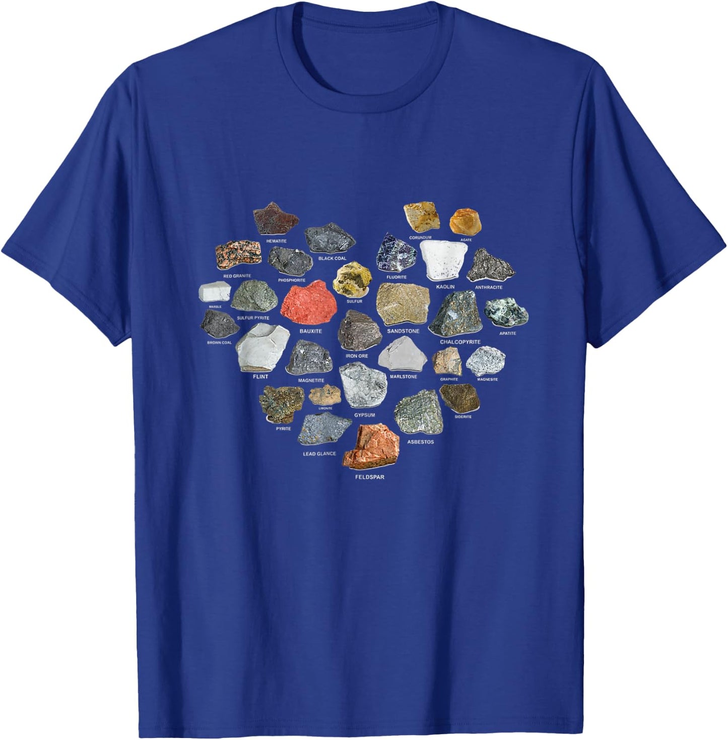Geology Ores Minerals Gems and Crystals Rock Collecting Gift T-Shirt - T-Shirt | Royal