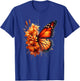 Butterfly Flowers Floral Vintage Tiger Lily Monarch Orange T-Shirt - T-Shirt | Royal