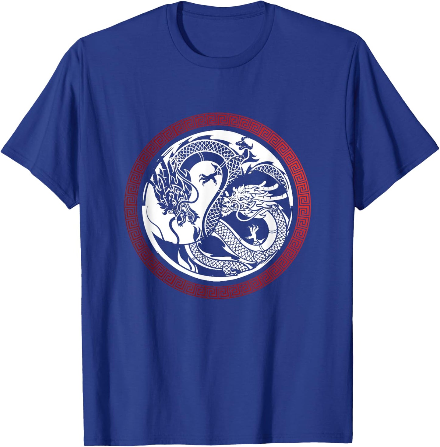 Chinese Asian Meditation Yin and Yang Dragon Gift T-Shirt - T-Shirt | Royal