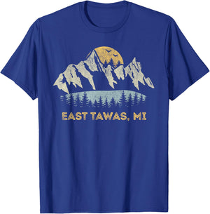East Tawas Michigan Mountain Sunset Sunrise MI T-Shirt - T-Shirt | Royal