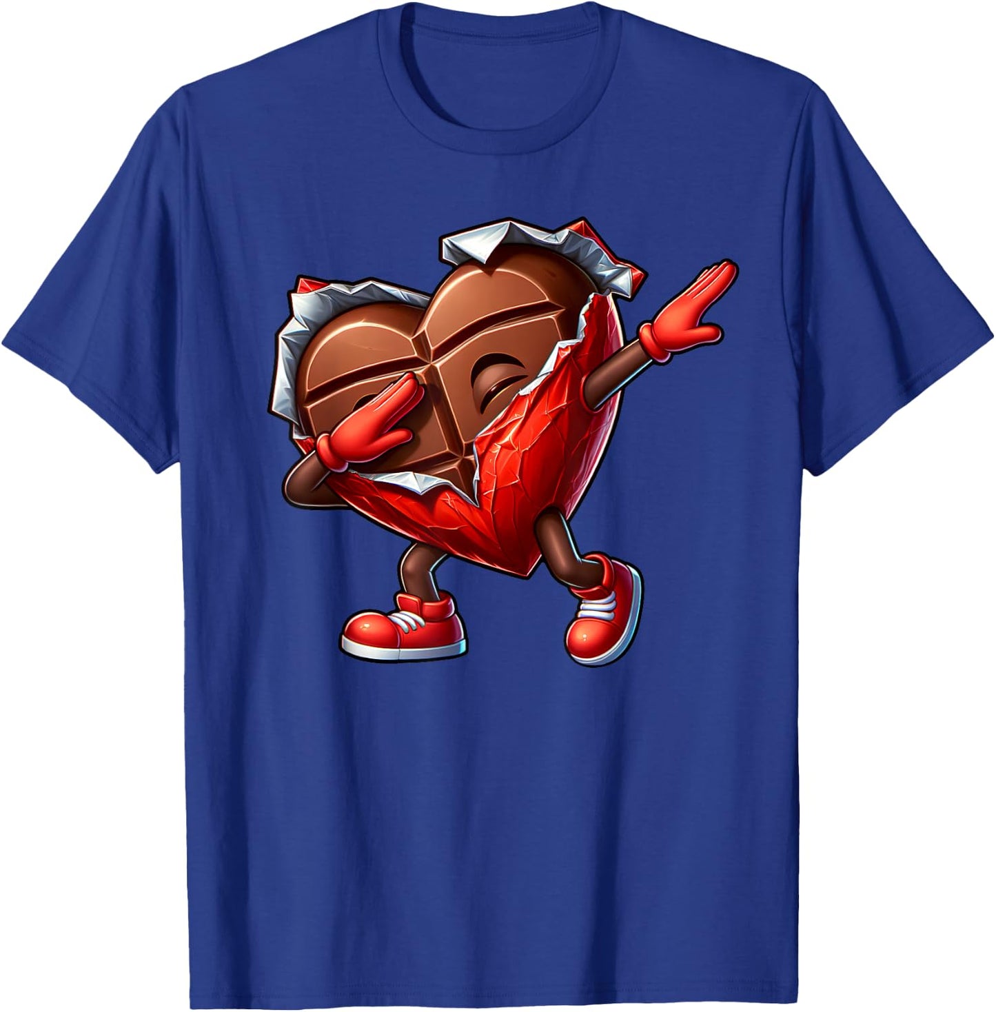 Valentine's Day Dabbing Heart Candy Funny Humor , Small, Black T-Shirt - T-Shirt | Royal