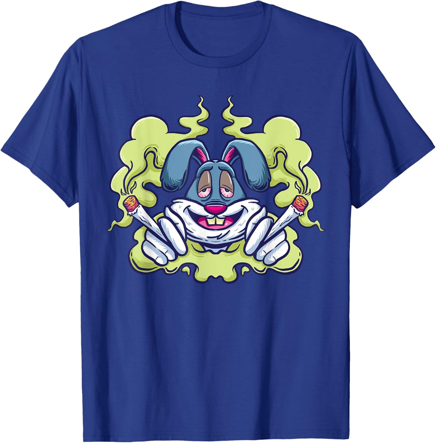 Stoned Rabbit Marijuana Stoner Pothead Cannabis Weed T-Shirt - T-Shirt | Royal