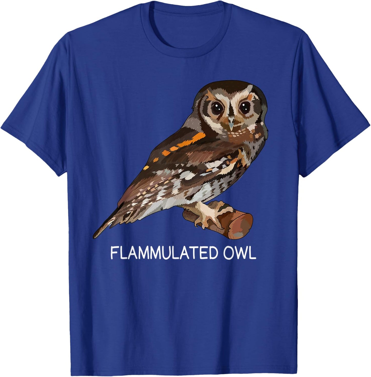 Flammulated Owl Bird Lover T-Shirt - T-Shirt | Royal
