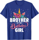 Brother Of The Birthday Girl Unicorn Girls Family Matching T-Shirt - T-Shirt | Royal