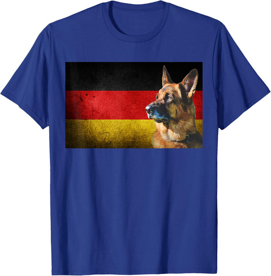 German Shepherd Flag of Germany T-Shirt - T-Shirt | Royal
