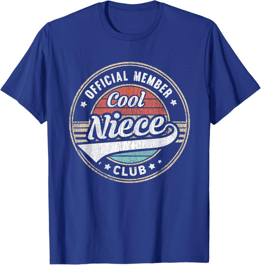 Official Member Cool Niece Club Funny Niece T-Shirt - T-Shirt | Royal