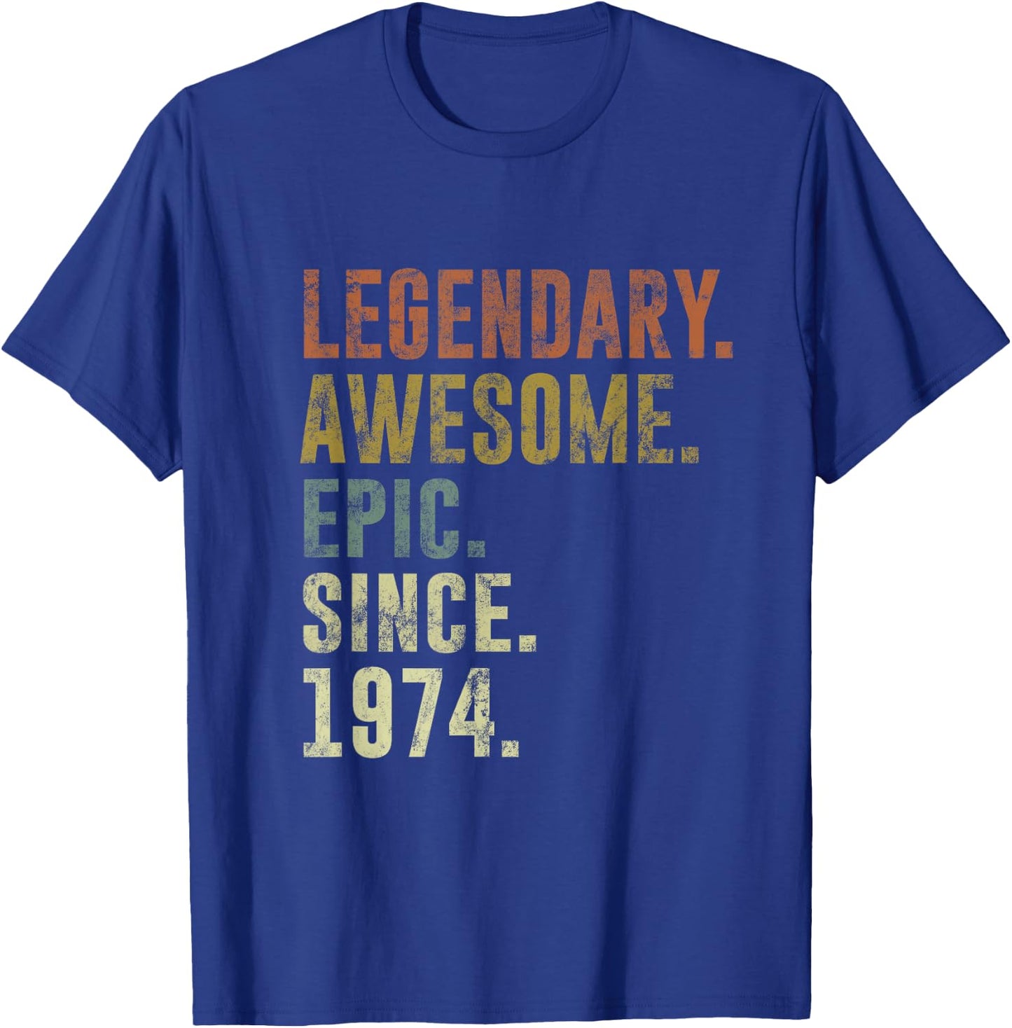 Vintage 1974 Funny 51st Birthday Idea For 51 Year Old T-Shirt - T-Shirt | Royal