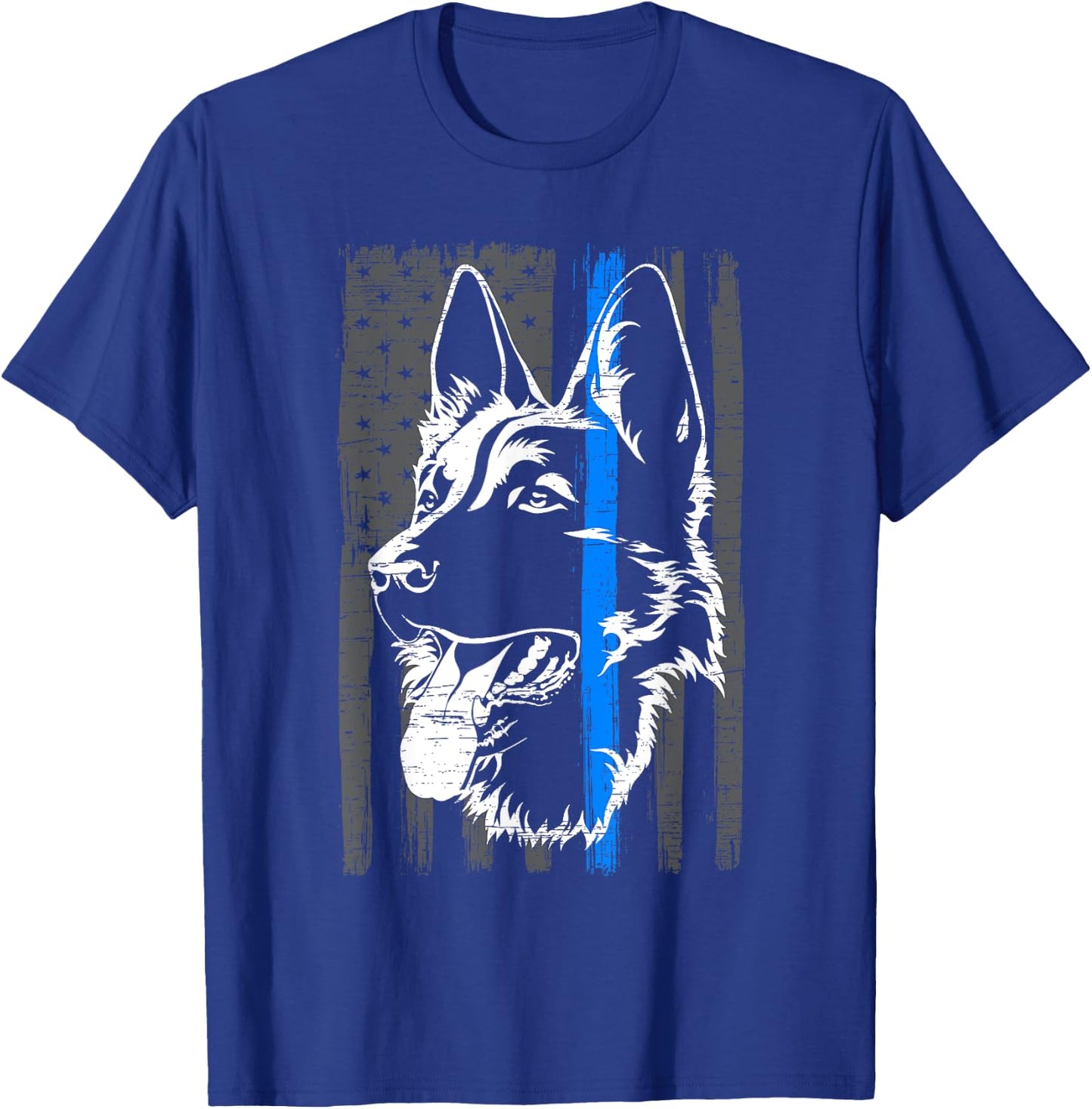 Thin Blue Line K9 Dog Law Enforcement Police Dog Policeman T-Shirt - T-Shirt | Royal