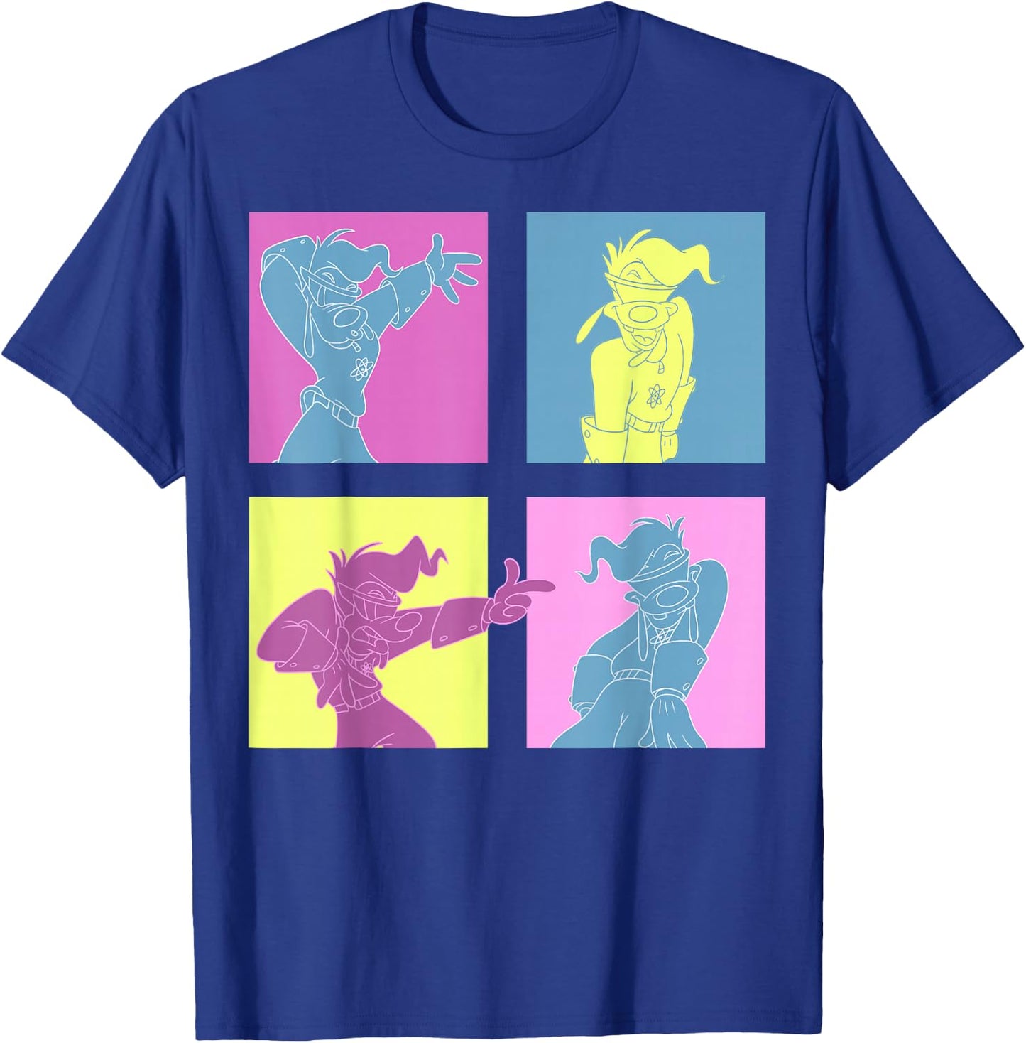 Disney Mickey and Friends Goofy Neon Panel Portrait T-Shirt - T-Shirt | Royal