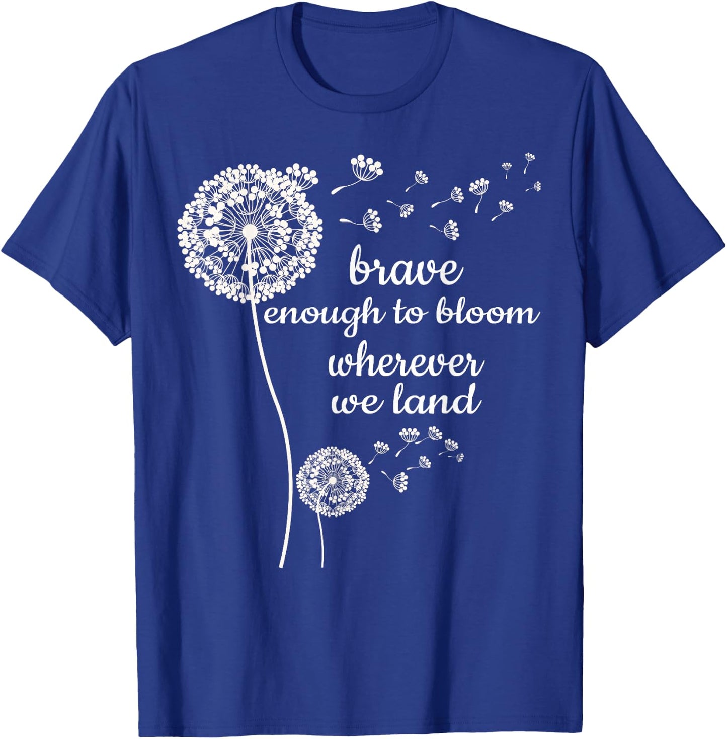 Brave Enough to Bloom Military Kids Month of Military Child Small T-Shirt - T-Shirt | Royal