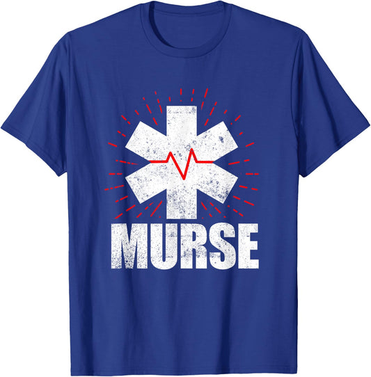 Funny Male Nurse Murse T-Shirt - T-Shirt | Royal