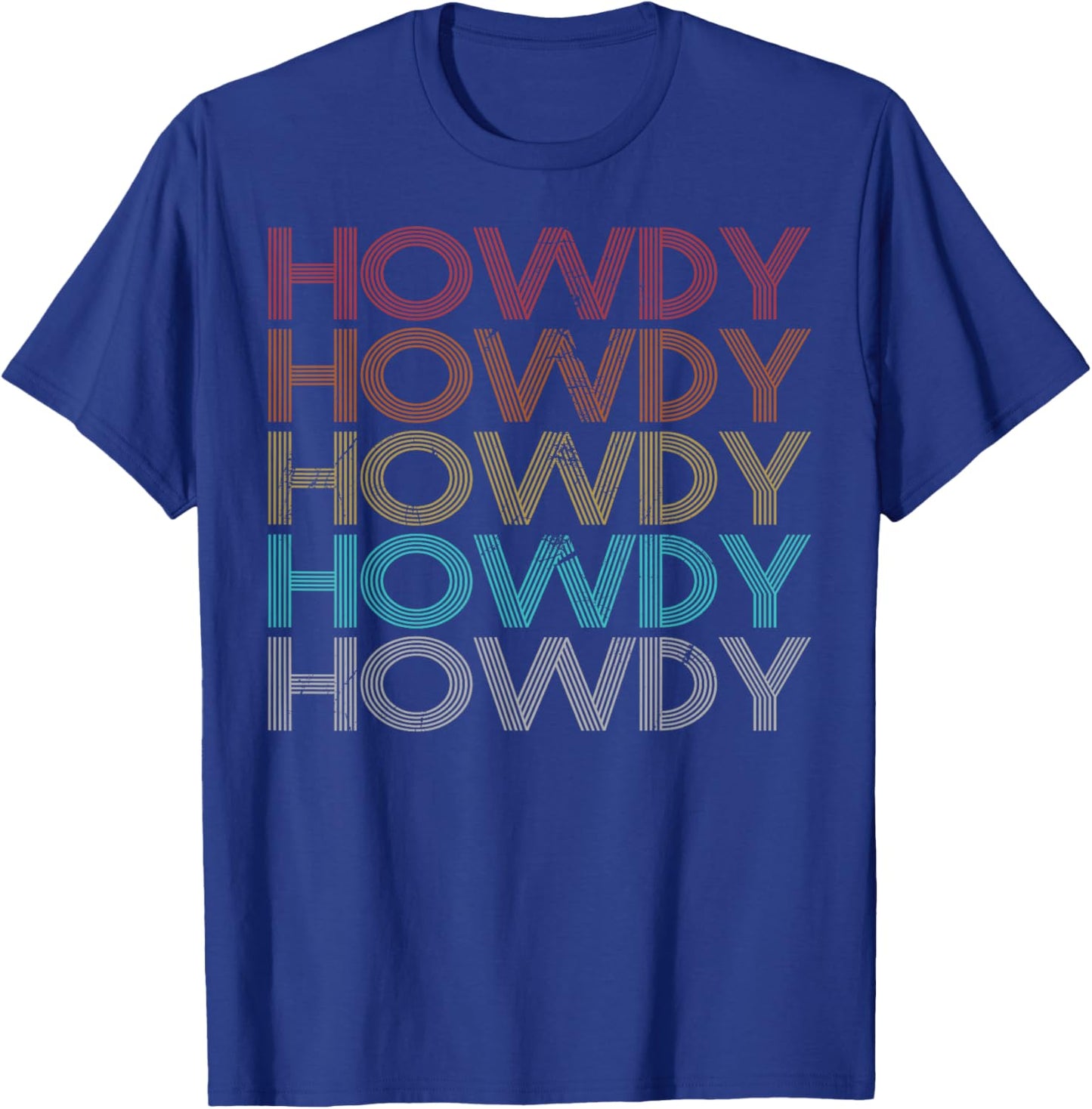 Retro Vintage Howdy T-Shirt - T-Shirt | Royal