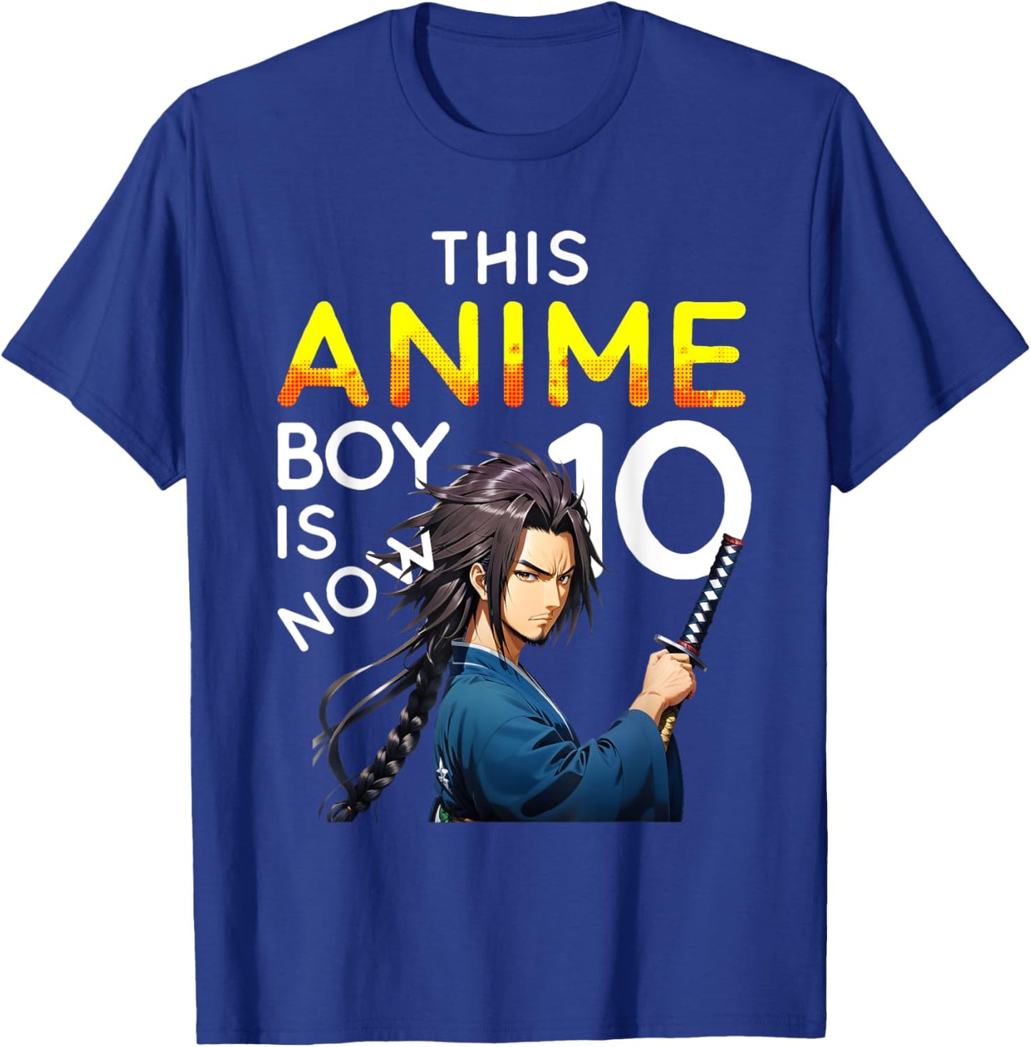 This Anime Boy Is Now 10 Years Old 10th Birthday Kawaii Kids T-Shirt - T-Shirt | Royal