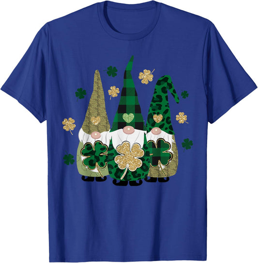 Irish Gnome St Patricks Day Shamrock Shirt Lucky Leprechauns T-Shirt - T-Shirt | Royal