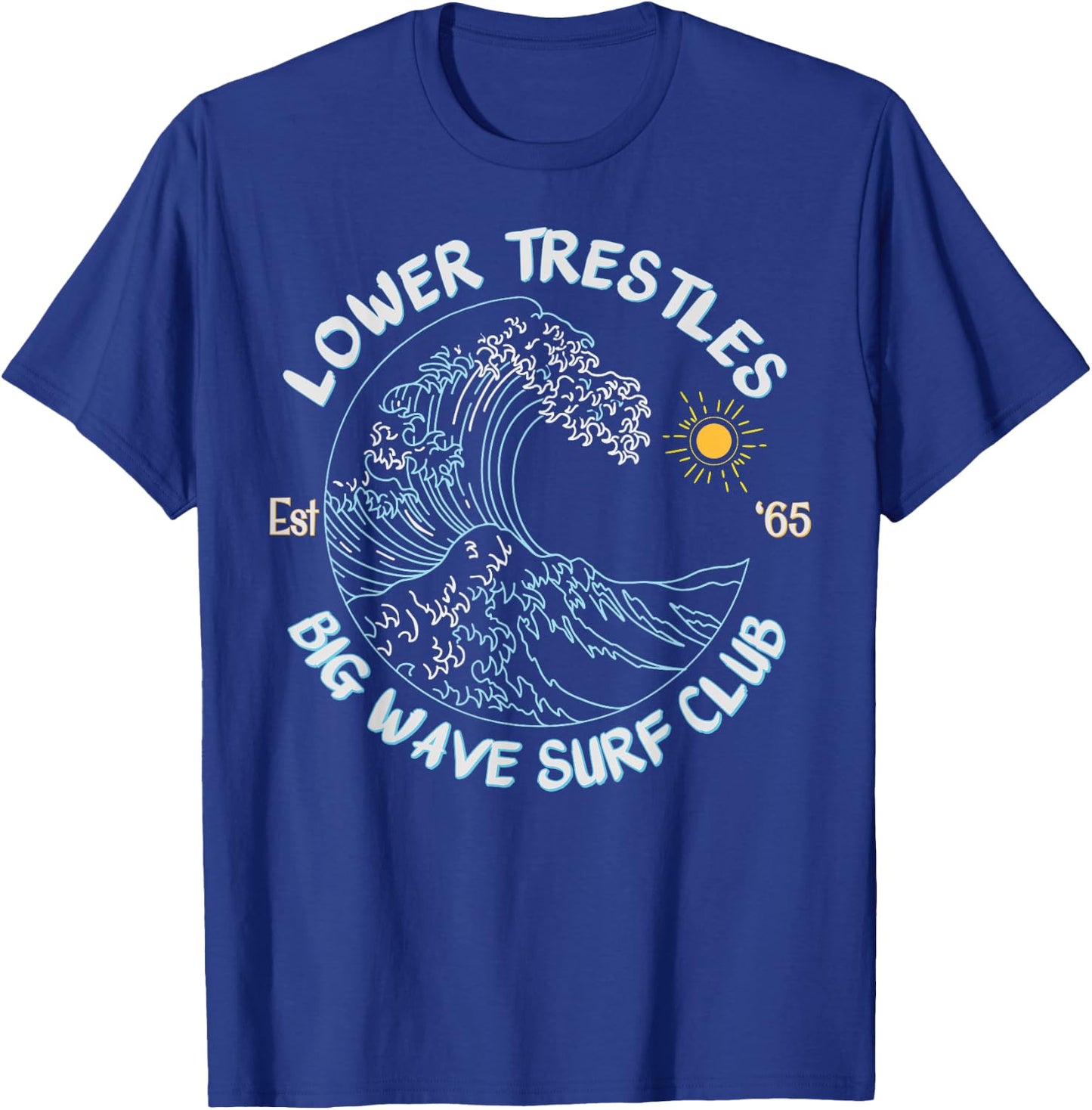 Lower Trestles Big Wave Surf Club, surfing graphic T-Shirt - T-Shirt | Royal