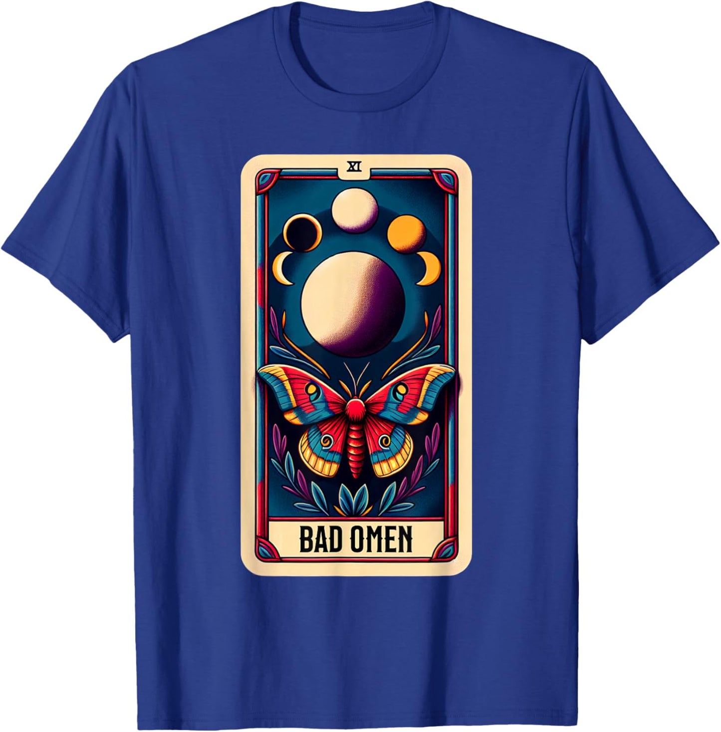 Moths Bad Omen Tarot Card T-Shirt - T-Shirt | Royal