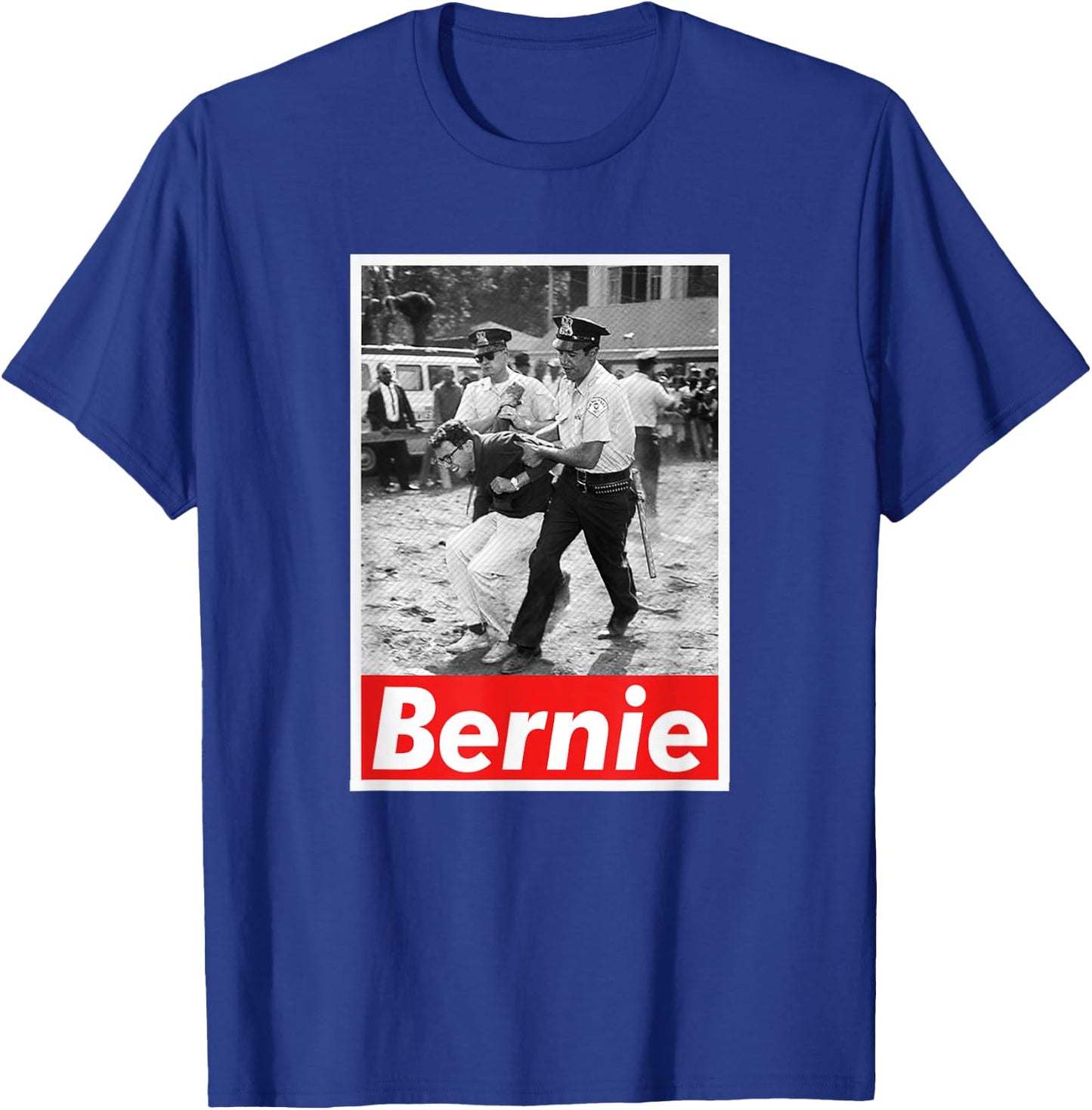Bernie Sanders - 1963 Civil Rights Protest Arrest Bernie T-Shirt - T-Shirt | Royal