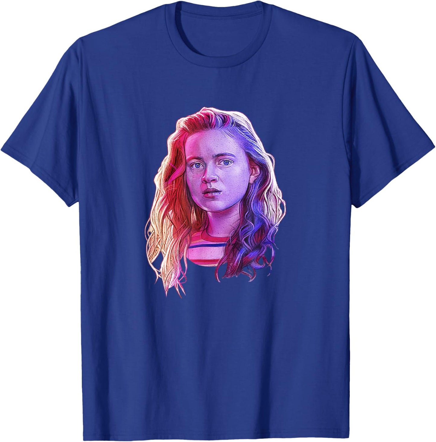 Stranger Things Max Large Rose Tone Portrait T-Shirt - T-Shirt | Royal