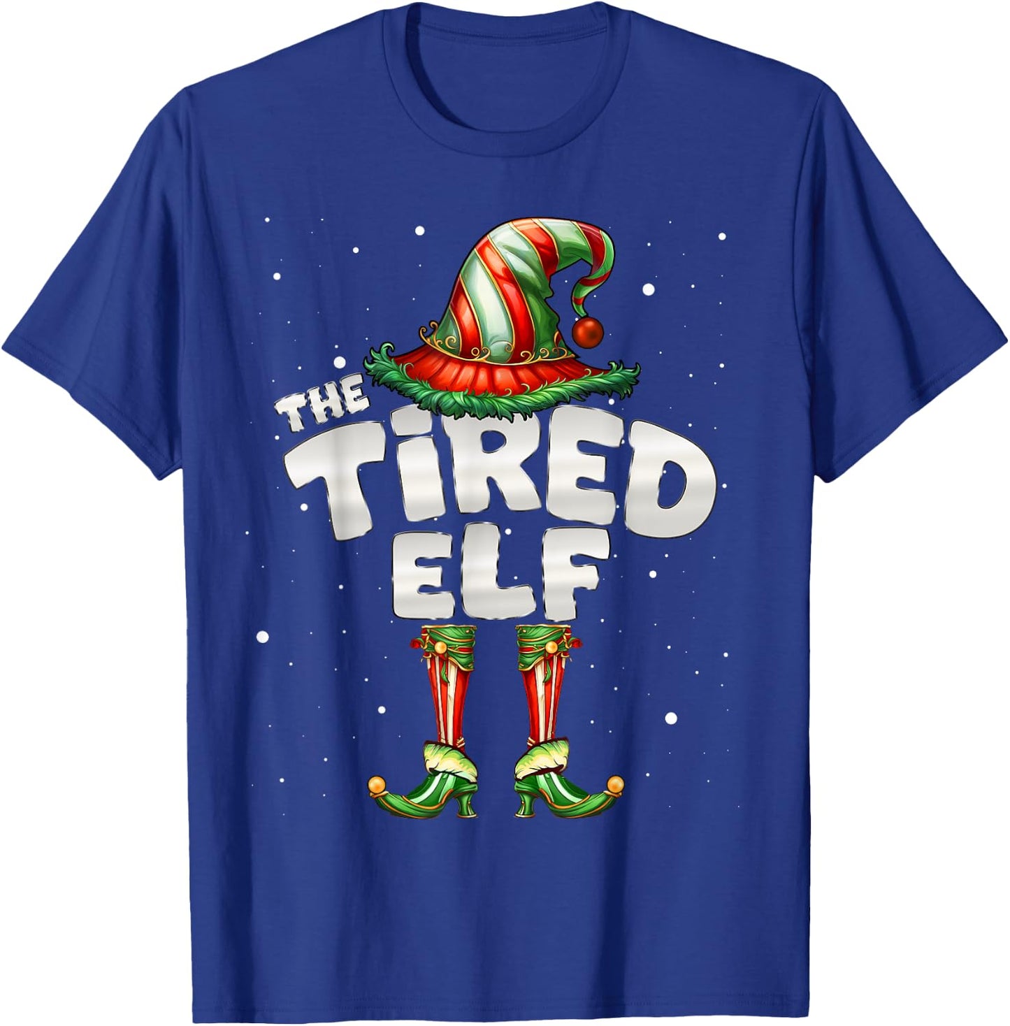 I'm The Tired Elf Family Matching Group Christmas T-Shirt - T-Shirt | Royal