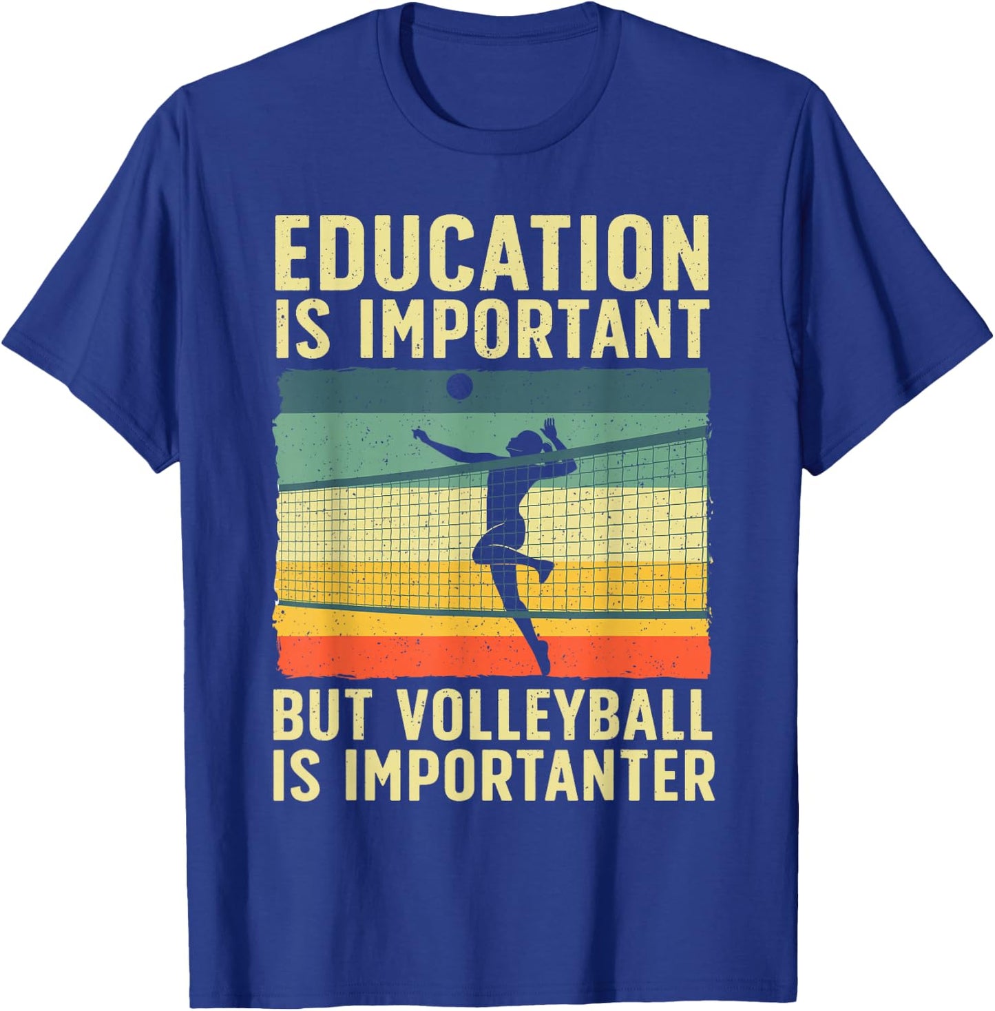 Cool Volleyball Women Teen Team Player College Coach T-Shirt - T-Shirt | Royal