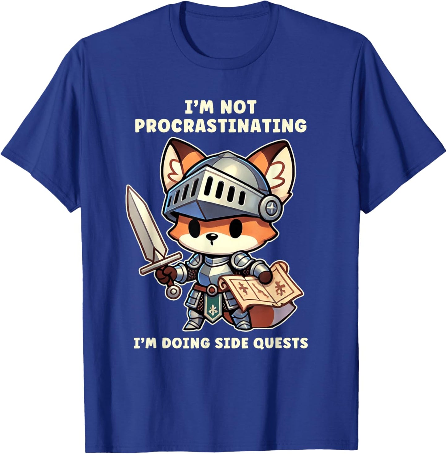 I'm Not Procrastinating I'm Doing Side Quests Gamer T-Shirt - T-Shirt | Royal