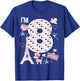 Paris 8th Birthday Girl Paris 8 Year Old Matching Family T-Shirt - T-Shirt | Royal