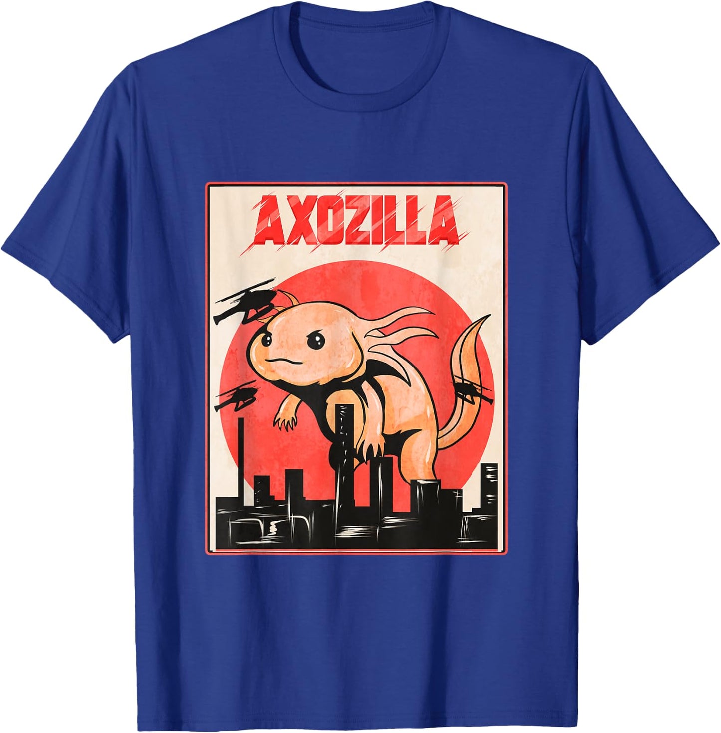 Axozilla - Funny Axolotl Lover T-Shirt - T-Shirt | Royal