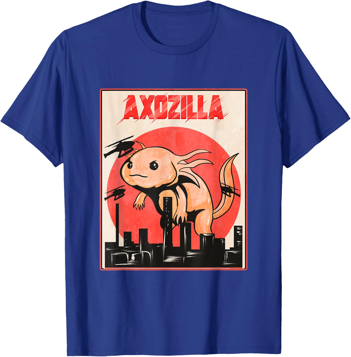 Axozilla - Funny Axolotl Lover T-Shirt - T-Shirt | Royal