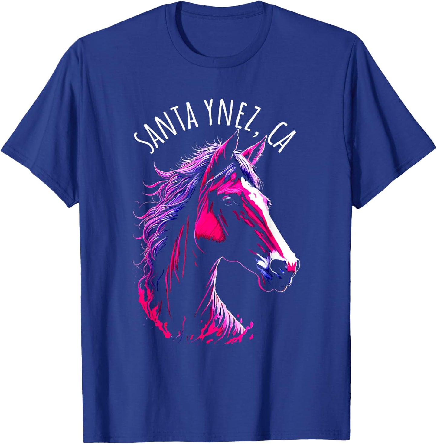 Santa Ynez California USA Equestrian Horse Design T-Shirt - T-Shirt | Royal