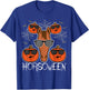 Horsoween - Pumpkin Pony with Glasses Horse Halloween T-Shirt - T-Shirt | Royal