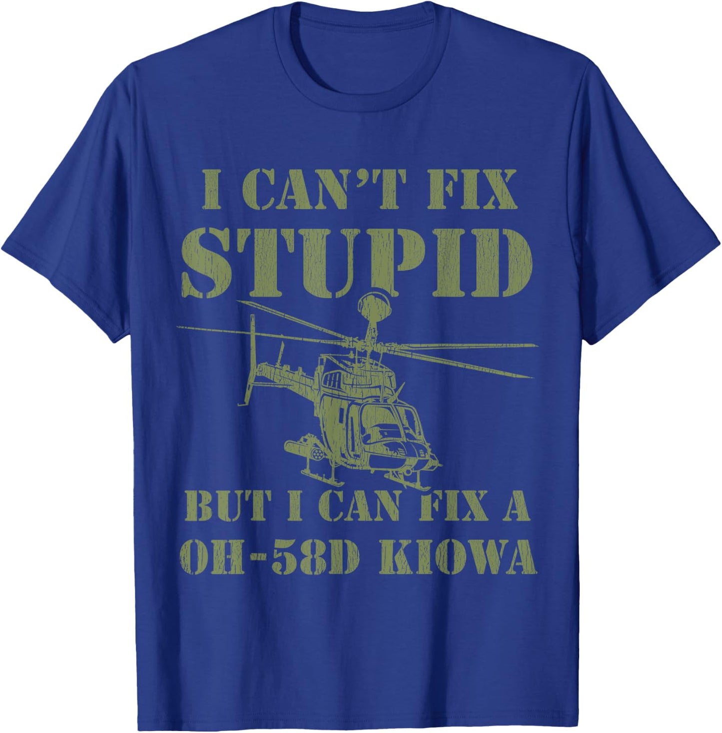 OH-58D Kiowa Warrior Helicopter Pilot Veteran T-Shirt - T-Shirt | Royal
