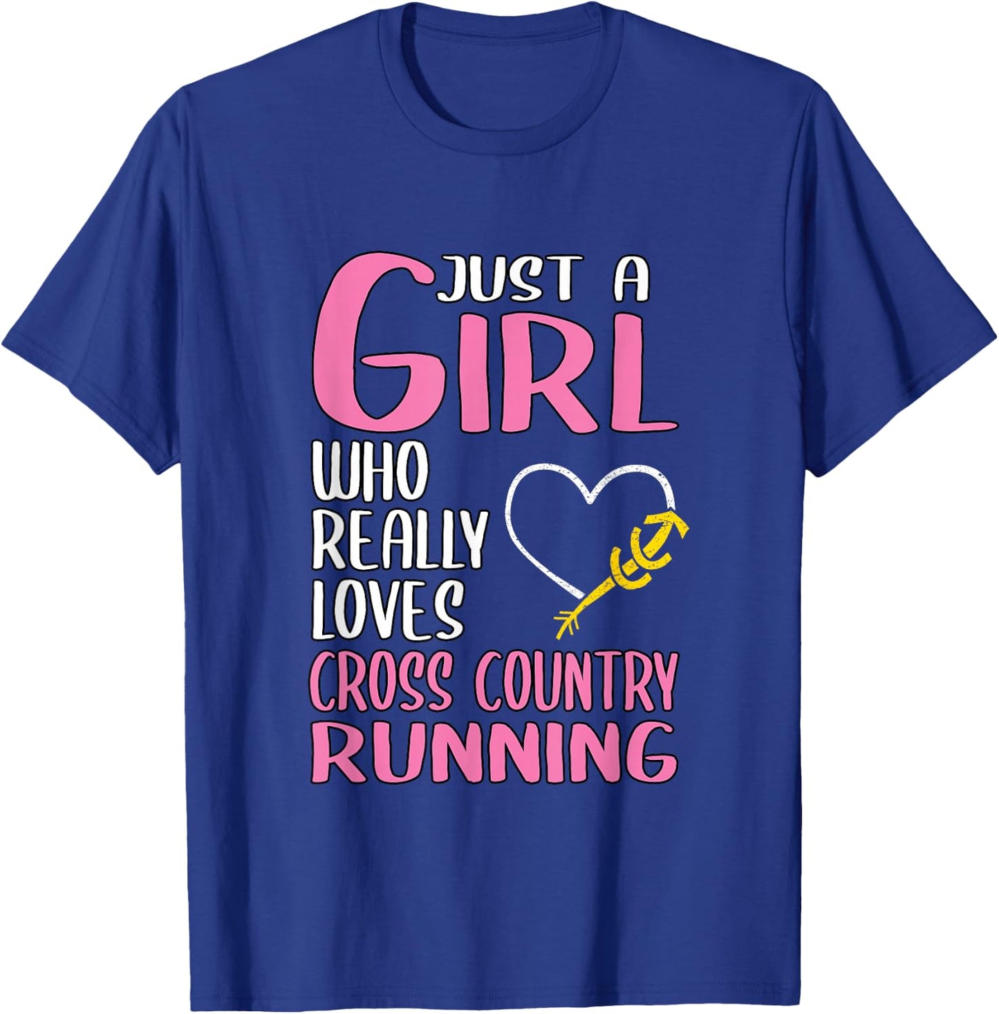 Just A Girl Who Really Loves Cross Country Running T-Shirt - T-Shirt | Royal