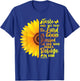 Christian Bible Verse Psalm 34 8 Sunflower Flower T-Shirt - T-Shirt | Royal