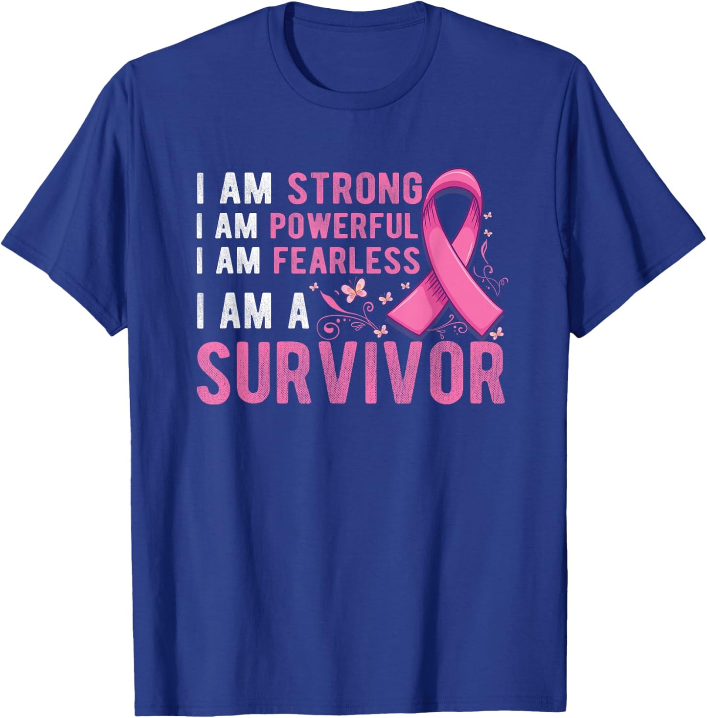 Breast cancer survivor month Support Breast Cancer Awareness T-Shirt - T-Shirt | Royal