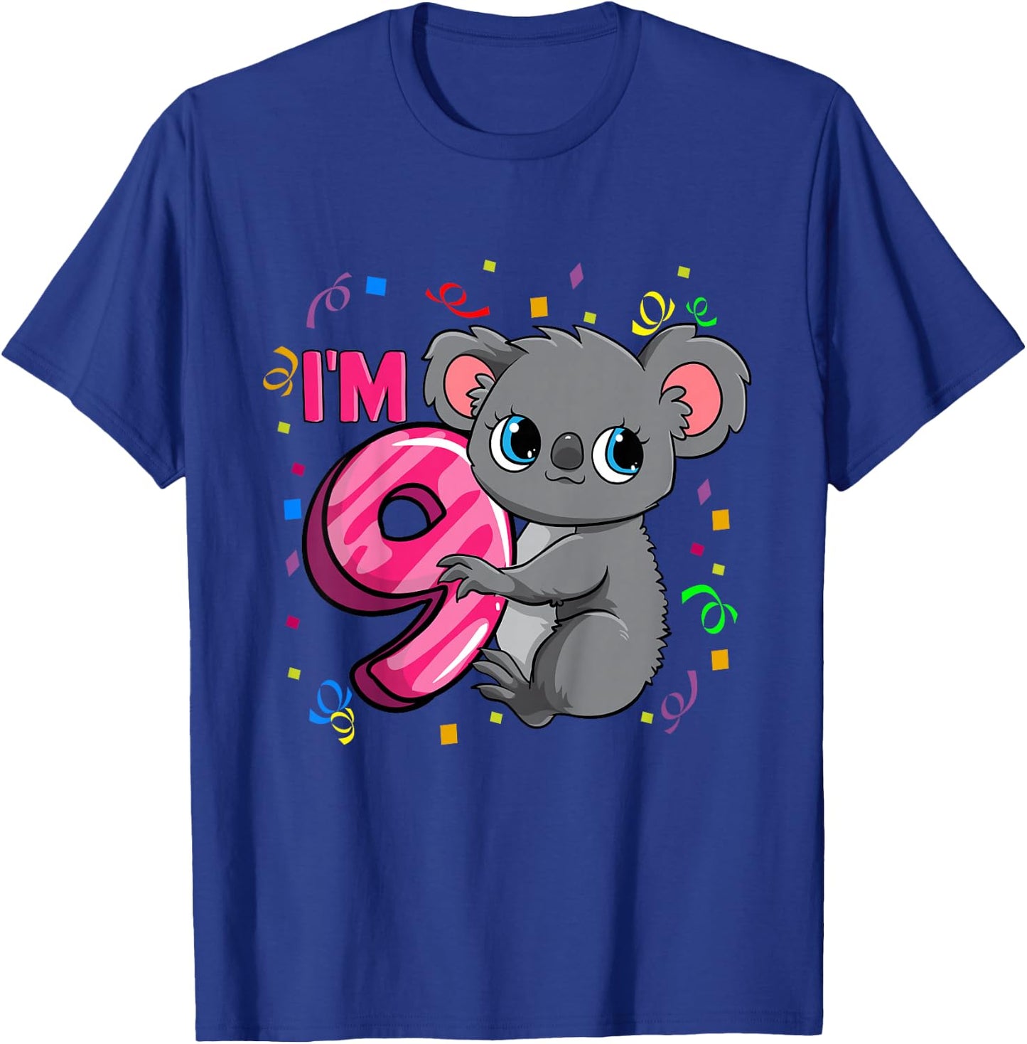 9th Birthday Shirt For Girls Koala Bear 9 Years Old T-Shirt - T-Shirt | Royal