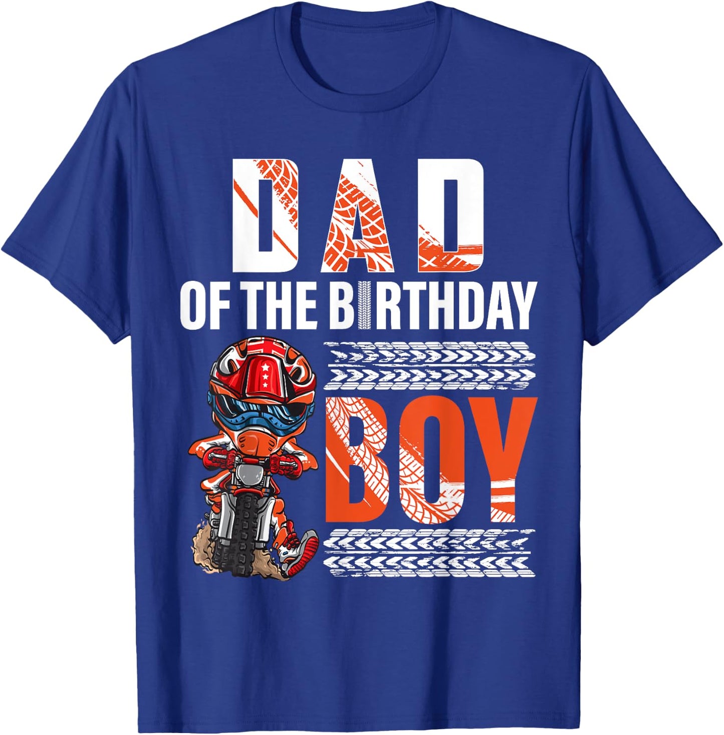 Dad of the Birthday Boy Dirt Bike B-day motocross Party T-Shirt - T-Shirt | Royal