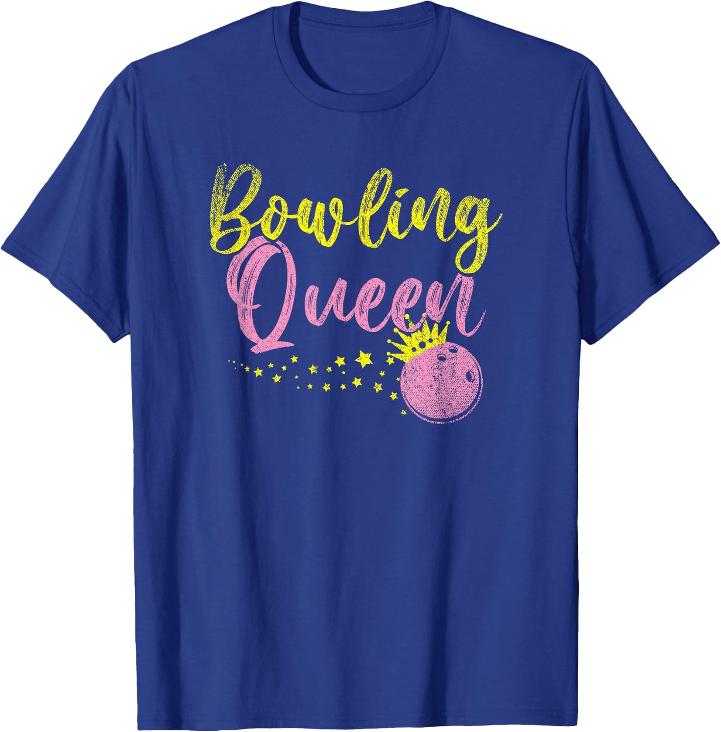 Bowling Queen Women Athletes Ladies Gift Bowling T-Shirt - T-Shirt | Royal
