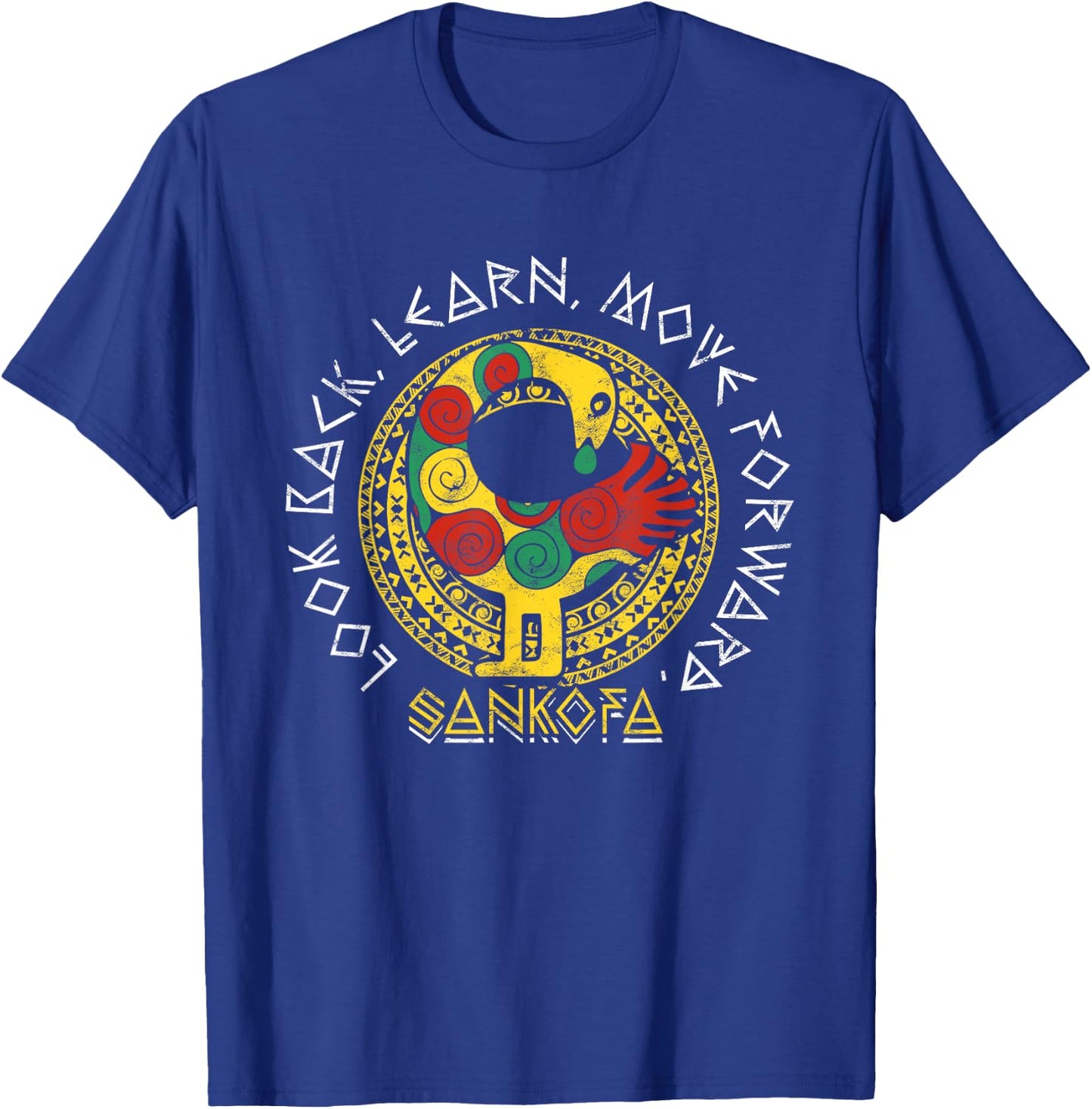 Sankofa Black History Month Adinkra Ghana T-Shirt - T-Shirt | Royal