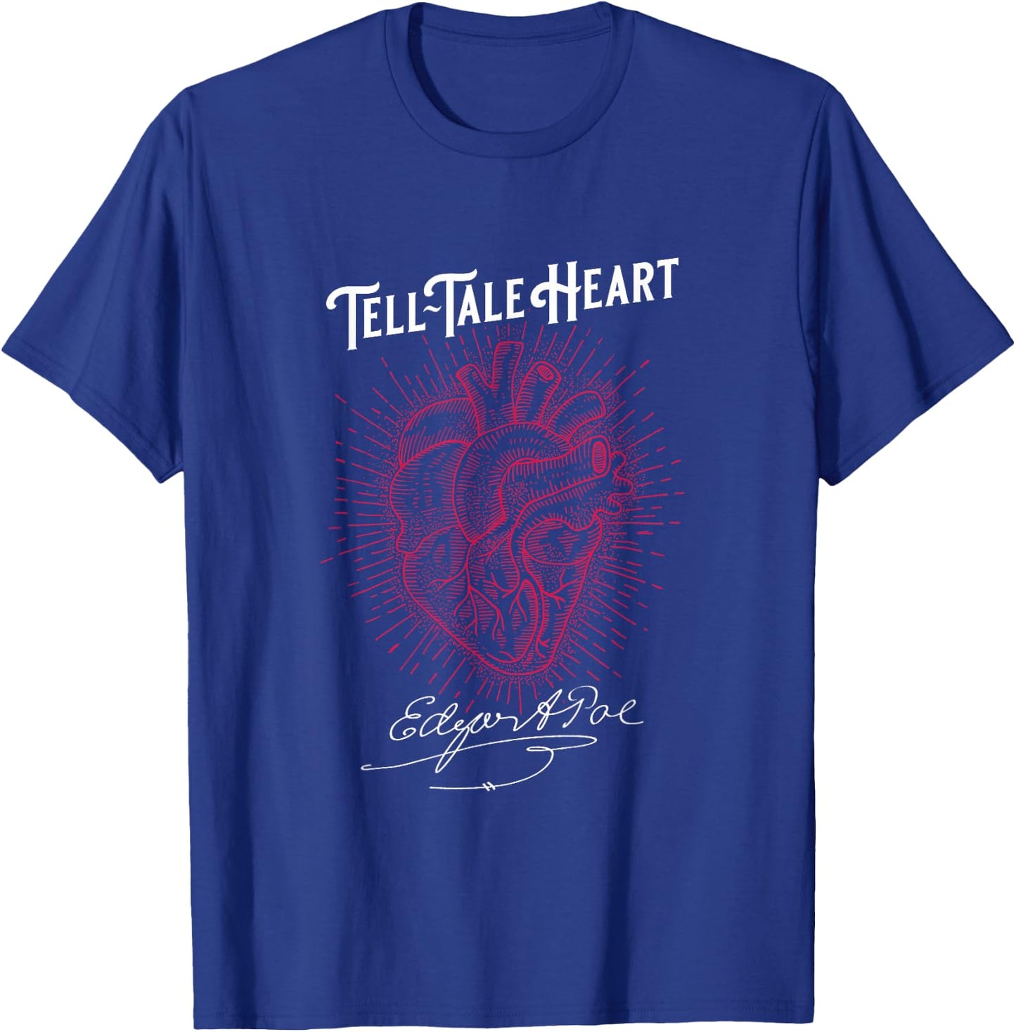 Edgar Allan Poe Tell-Tale Heart Literary T-Shirt - T-Shirt | Royal