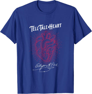 Edgar Allan Poe Tell-Tale Heart Literary T-Shirt - T-Shirt | Royal