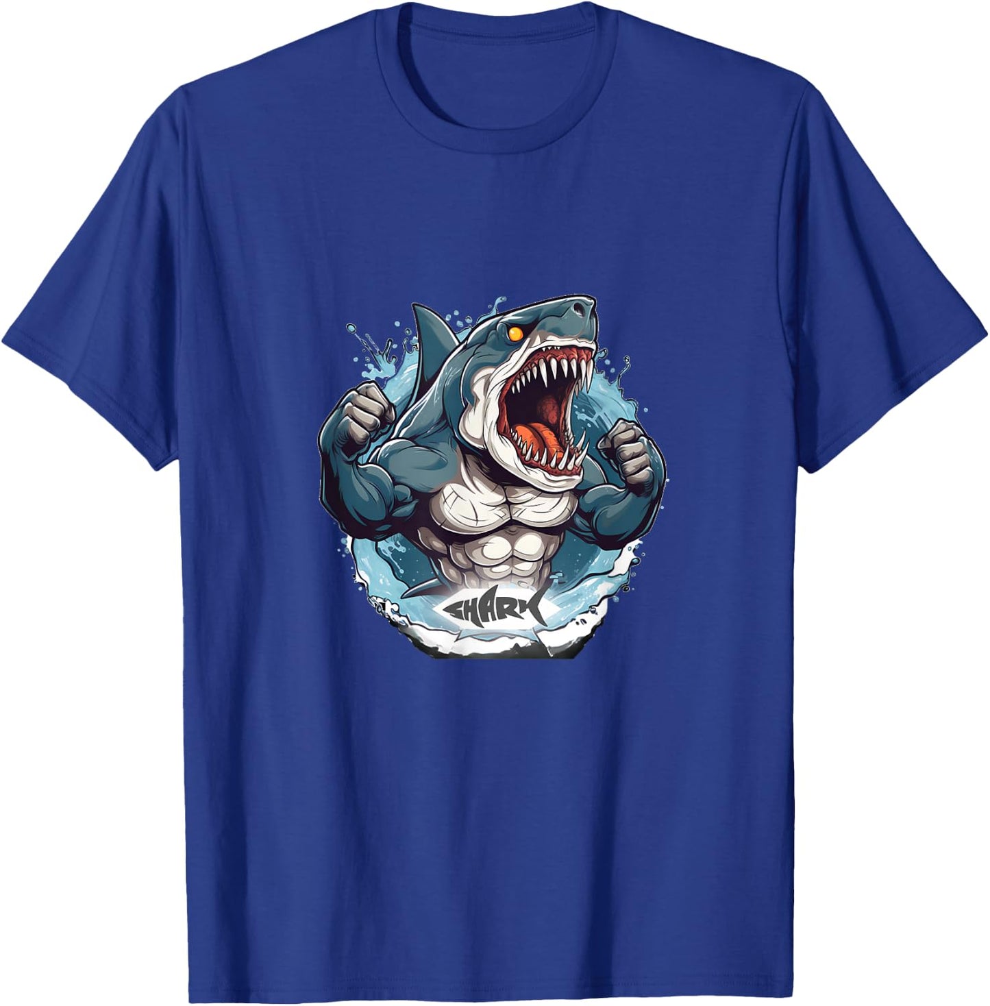 Shark muscle Classic, Animals Gym World, Bodybuilder T-Shirt - T-Shirt | Royal
