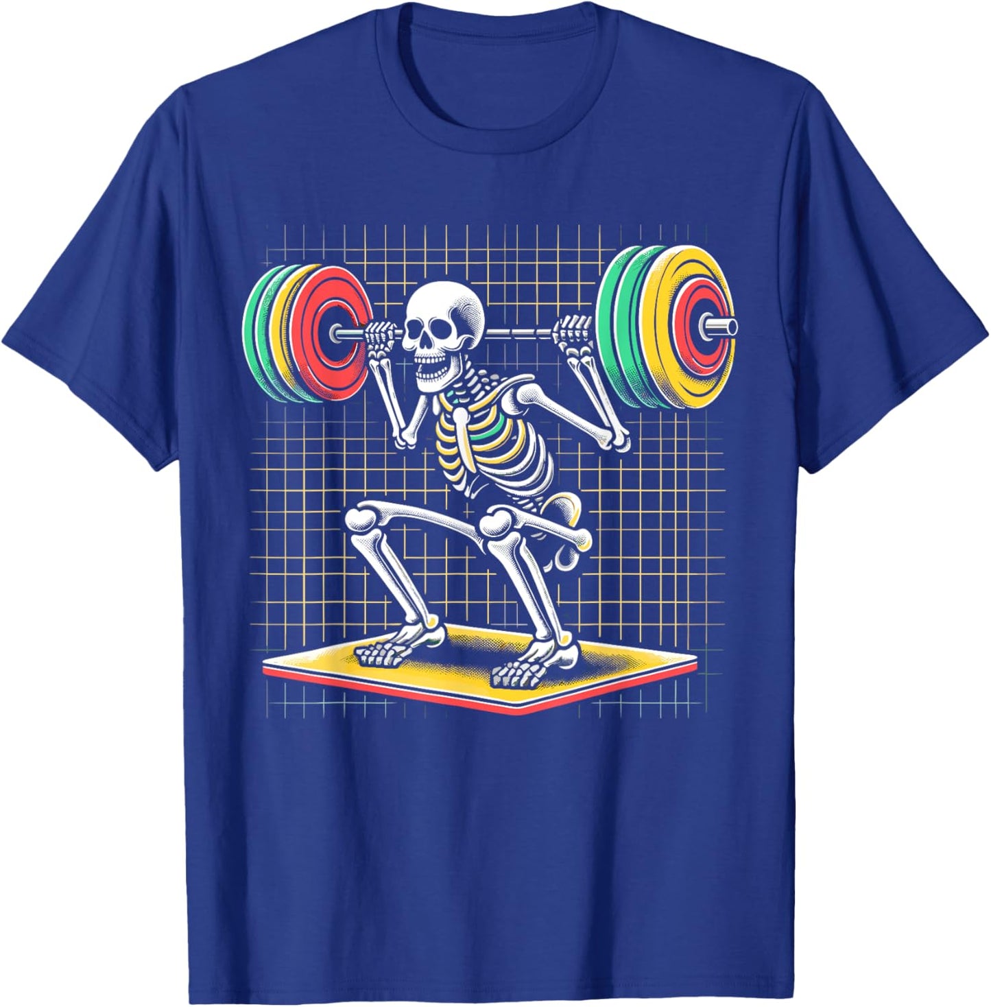 Skeleton Lifting Gym Workout T-Shirt - T-Shirt | Royal