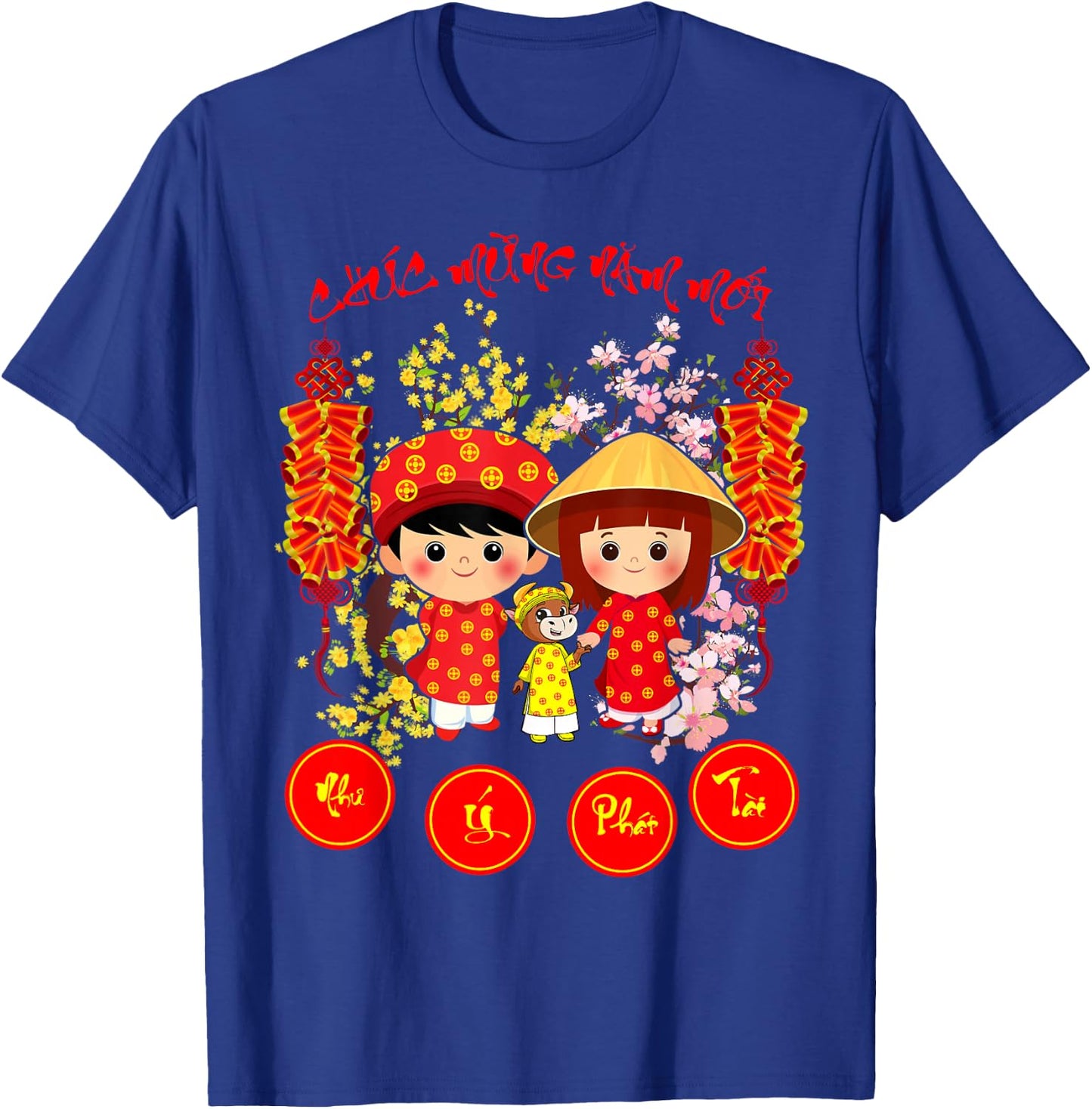 Chuc Mung Nam Moi 2026 Year Of the Horse Vietnamese Tet T-Shirt - T-Shirt | Royal