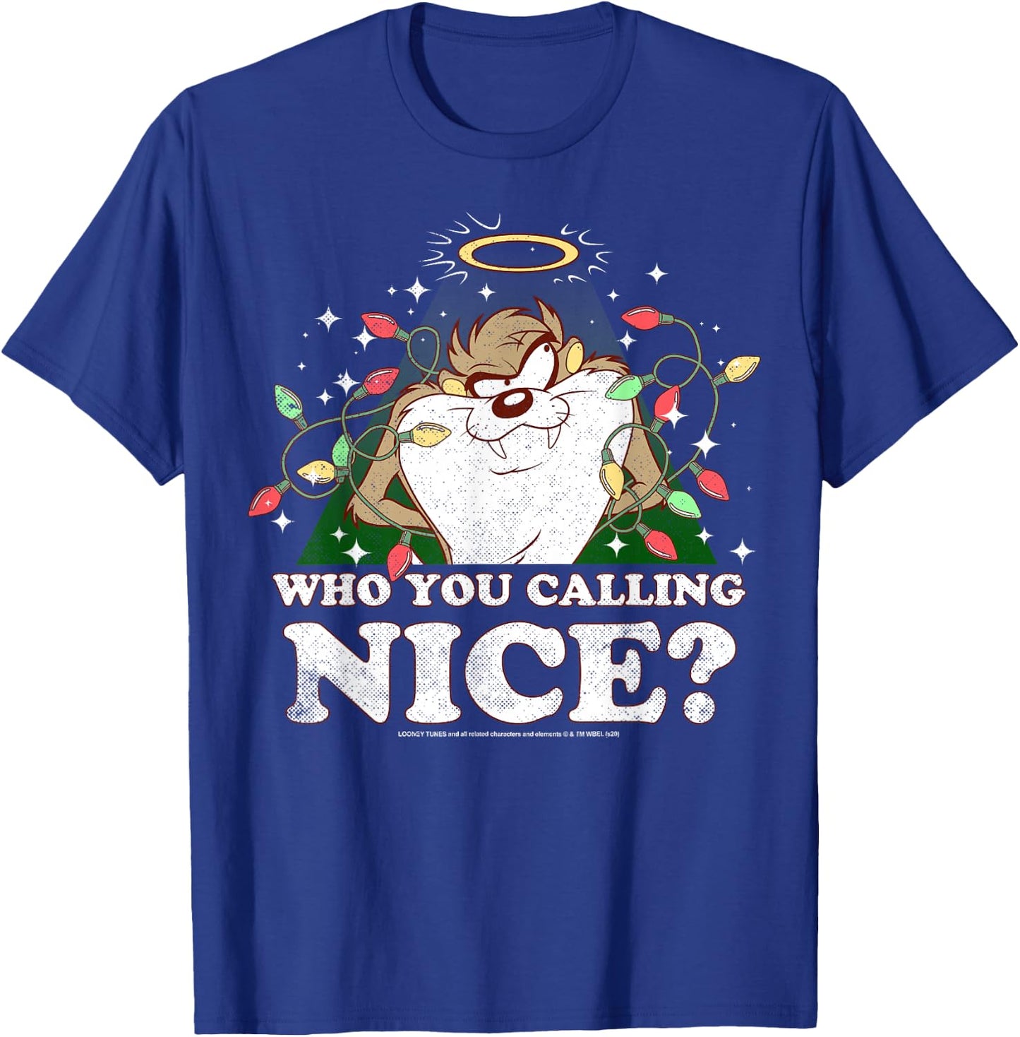Looney Tunes Christmas Taz Who You Calling Nice T-Shirt - T-Shirt | Royal