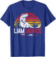 Liam Saurus Funny Personalized Dinosaur T Rex Name Boys Gift T-Shirt - T-Shirt | Royal